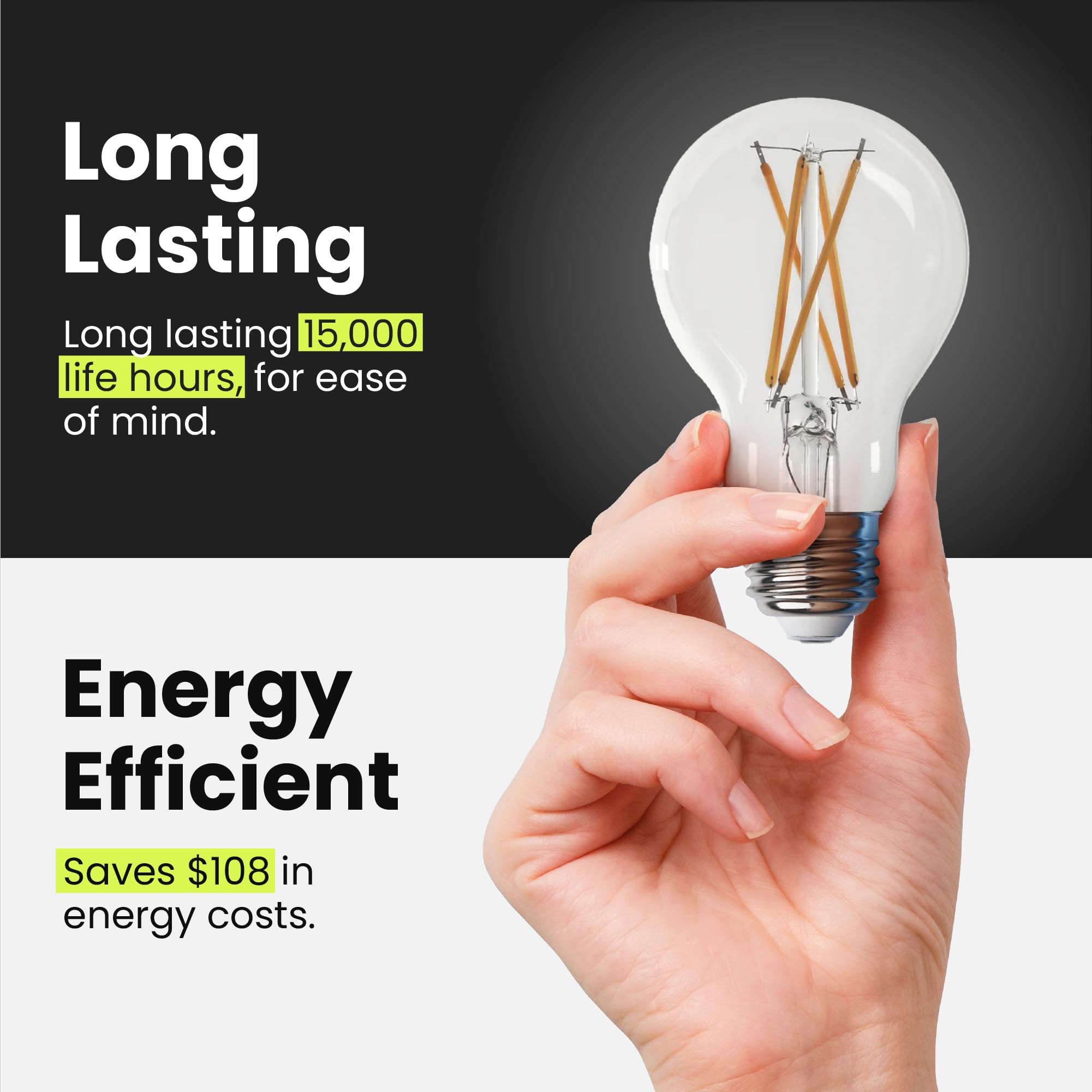 Foto 5 pulgar | Paquete De 8 Bombillas Led Feit Electric A19  11 W  1100 Lm  5000 K  E26 - Venta Internacional.