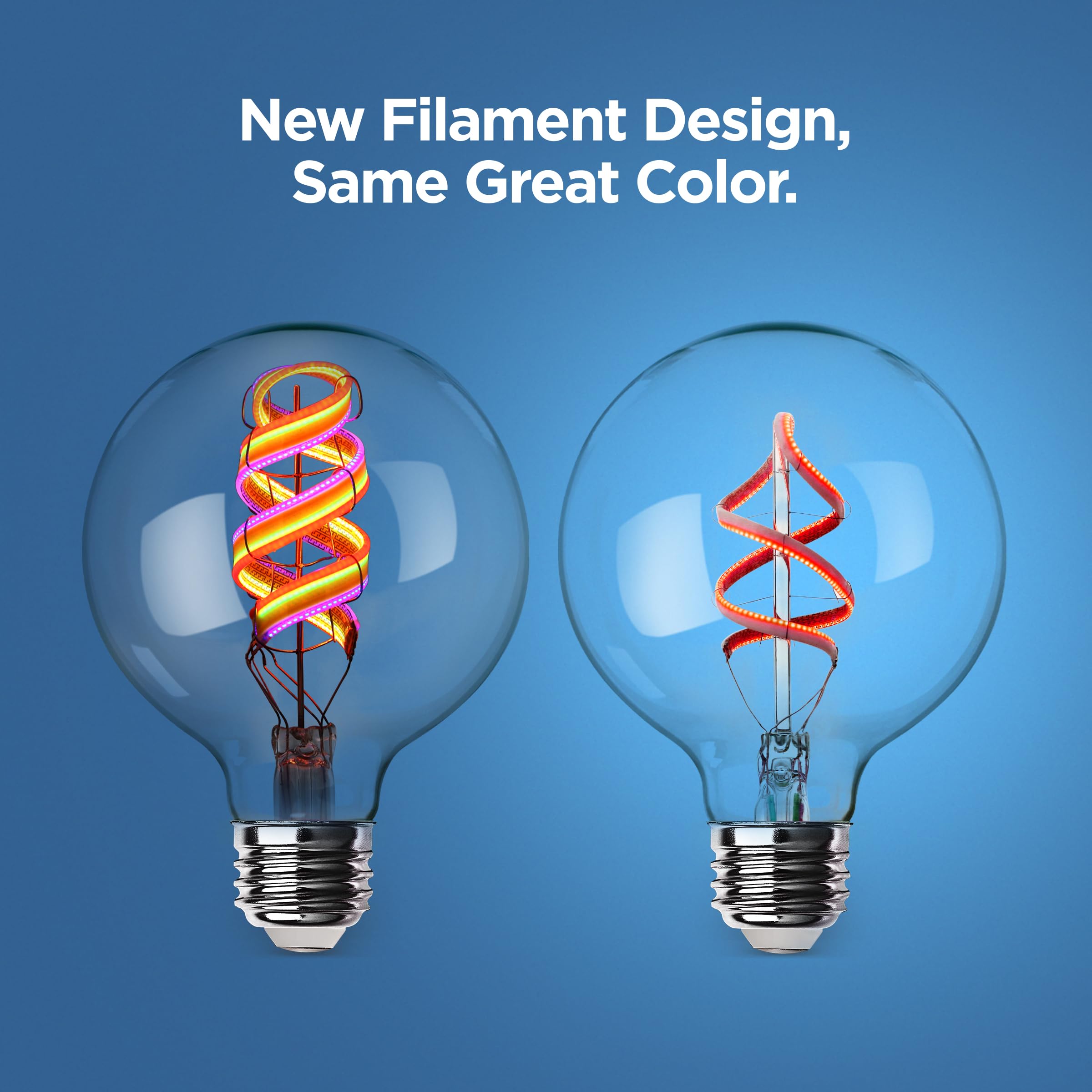 Foto 4 pulgar | Bombilla Led Inteligente Con Filamento En Forma De Globo Feit Electric G30 G3060/rgbw - Venta Internacional.