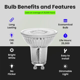 Foto 4 | Paquete De 6 Bombillas Led Feit Electric Mr16 Gu10 6 W 3000 K Regulables - Venta Internacional.