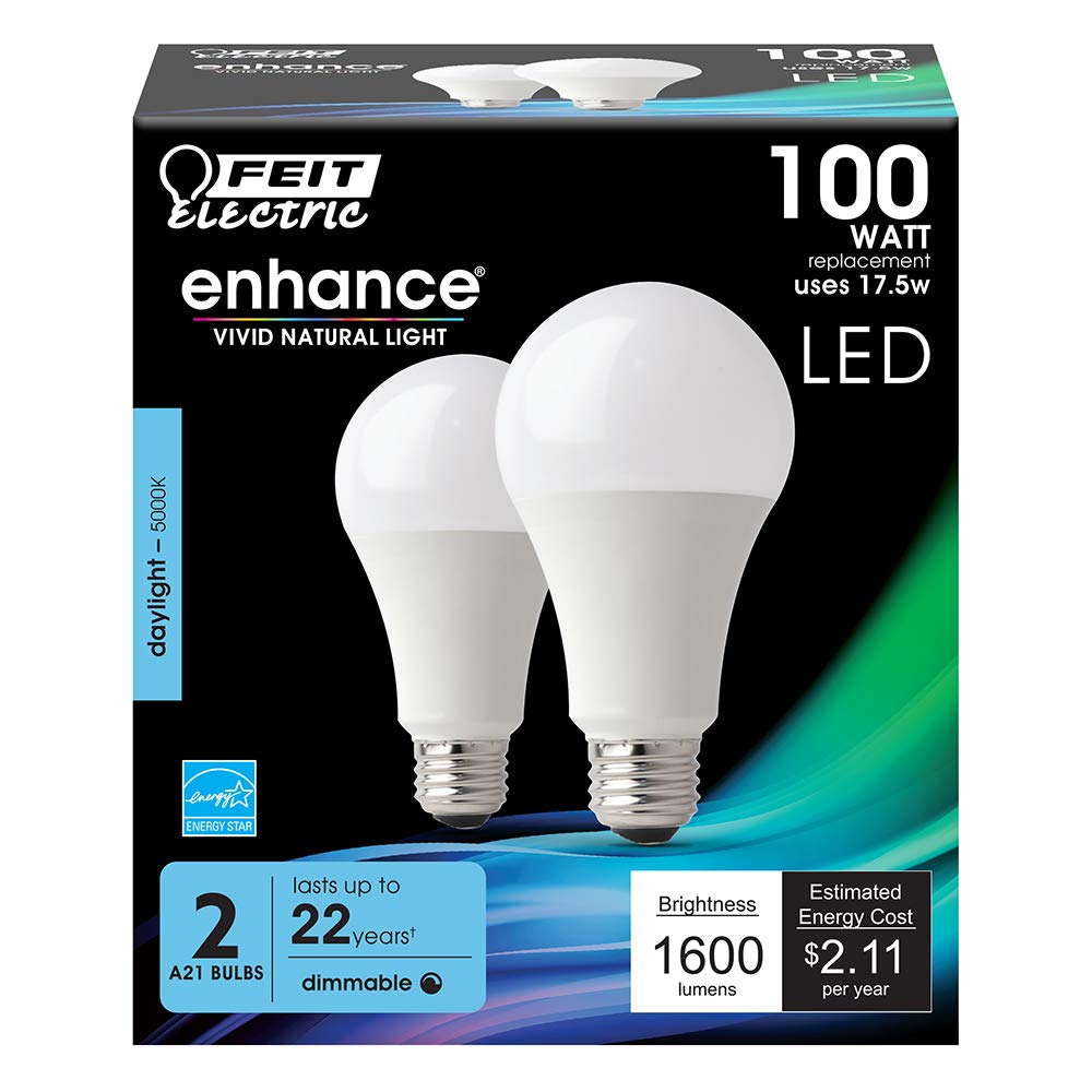 Foto 3 pulgar | Bombillas Led Feit Electric A19  Equivalentes A 5000 K  100 W - Venta Internacional.