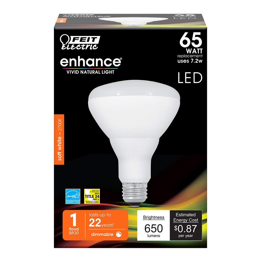 Foto 3 pulgar | Bombilla Led Feit Electric Br30  7 2 W  650 Lm  2700 K  Regulable - Venta Internacional.