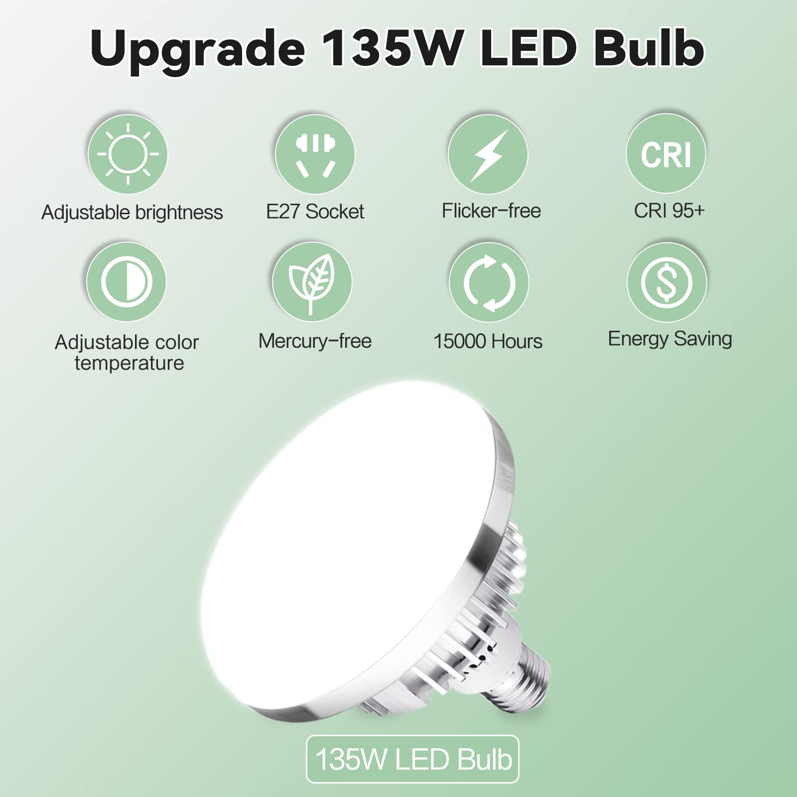 Foto 4 pulgar | Bombilla Led Tricolor Regulable De 135 W Para Fotografía  Paquete De 2 - Venta Internacional.