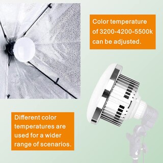 Foto 7 | Bombilla Led Tricolor Regulable De 135 W Para Fotografía Paquete De 2 - Venta Internacional.
