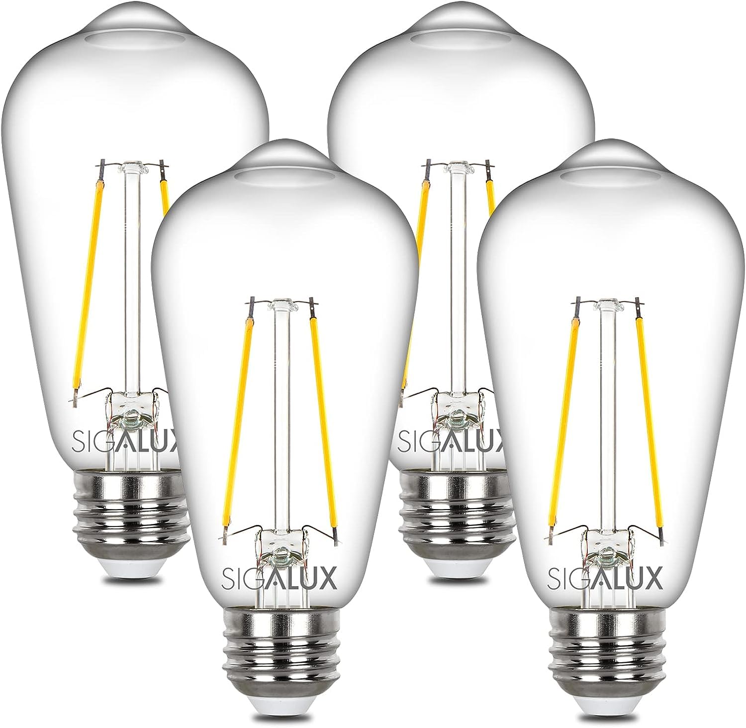 Foto 2 pulgar | Bombilla Led Sigalux Edison St58  Filamento Transparente  6 W  2700 K  E26  Paquete De 4 Unidades - Venta Internacional.