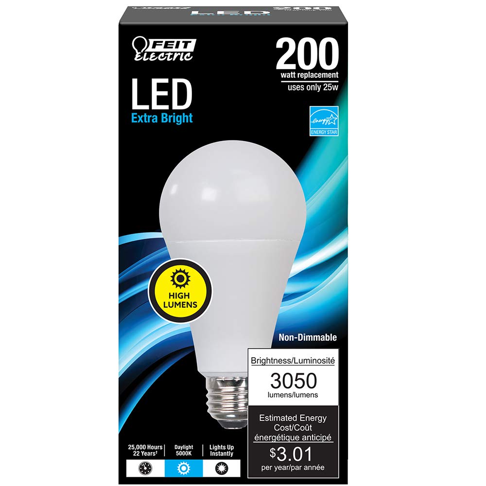 Foto 2 | Bombilla Led Feit Electric A21 25 W 3050 Lm 5000 K E26 22y - Venta Internacional.
