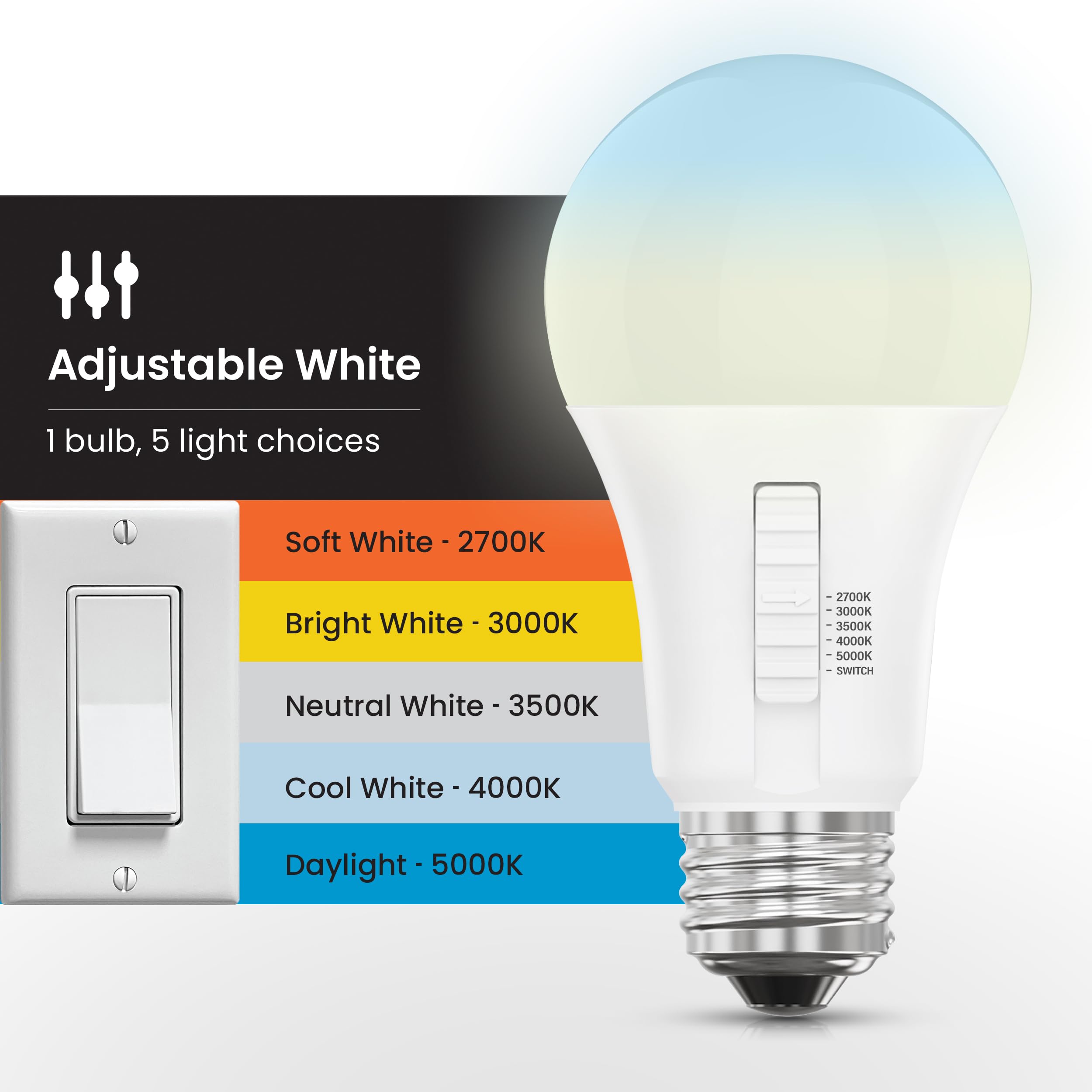 Foto 6 pulgar | Bombilla Led Feit Electric A19 12 W 1100 Lm 75 W Regulable - Venta Internacional.