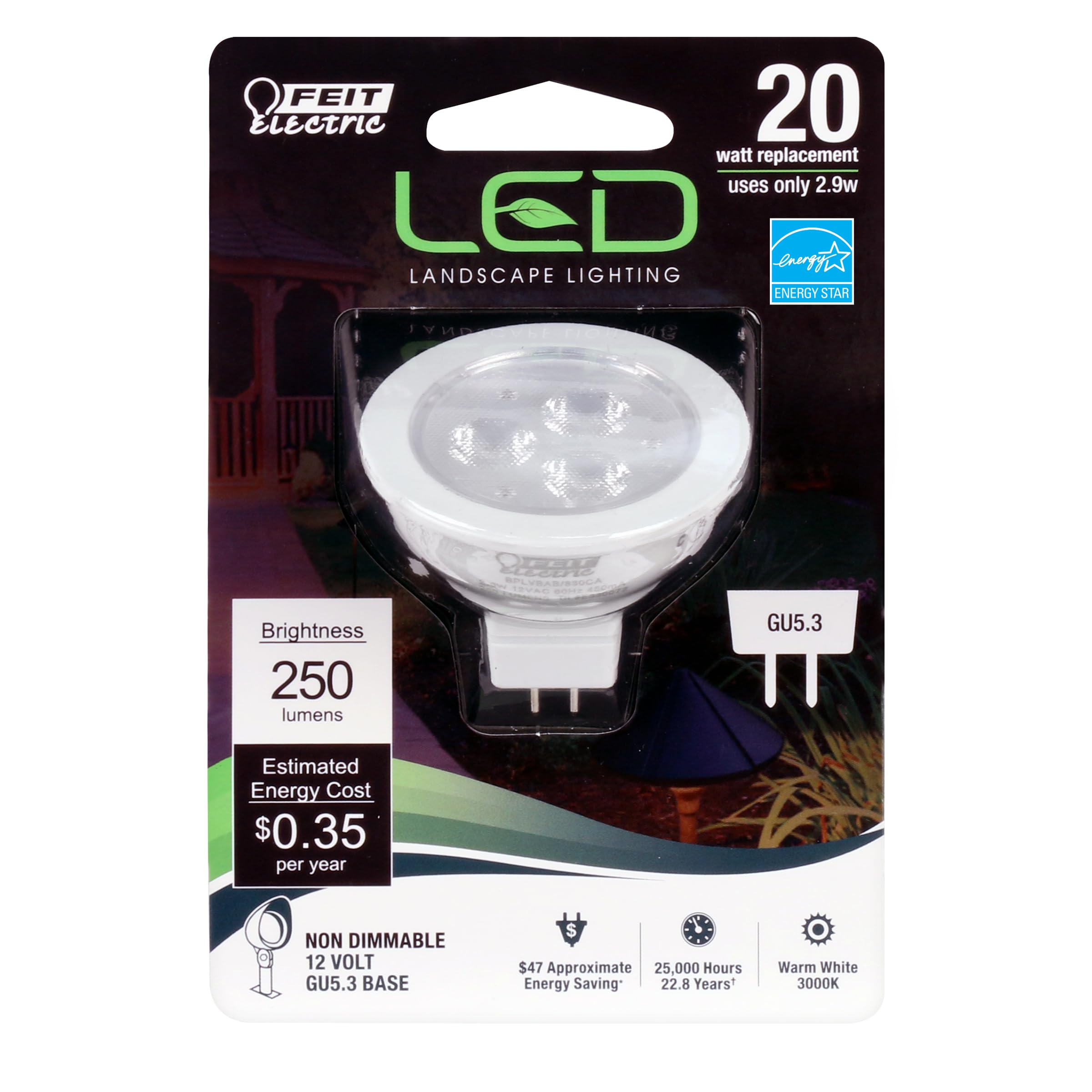 Foto 3 pulgar | Bombilla Led Feit Electric Mr16 De 5 W  3000 K  250 Lm  Gu5.3  No Regulable - Venta Internacional.