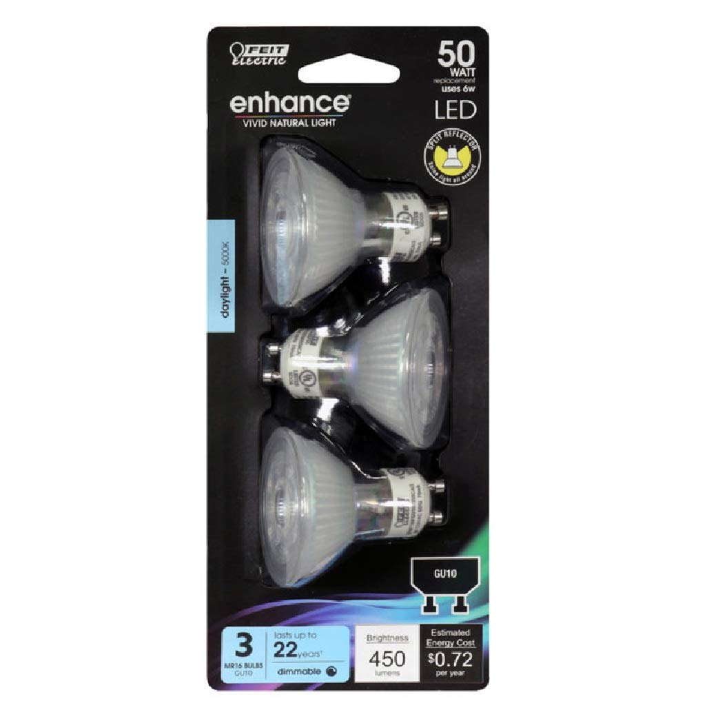 Bombilla Led Feit Electric Mr16 De 6 W  450 L  5000 K  Regulable - Venta Internacional.