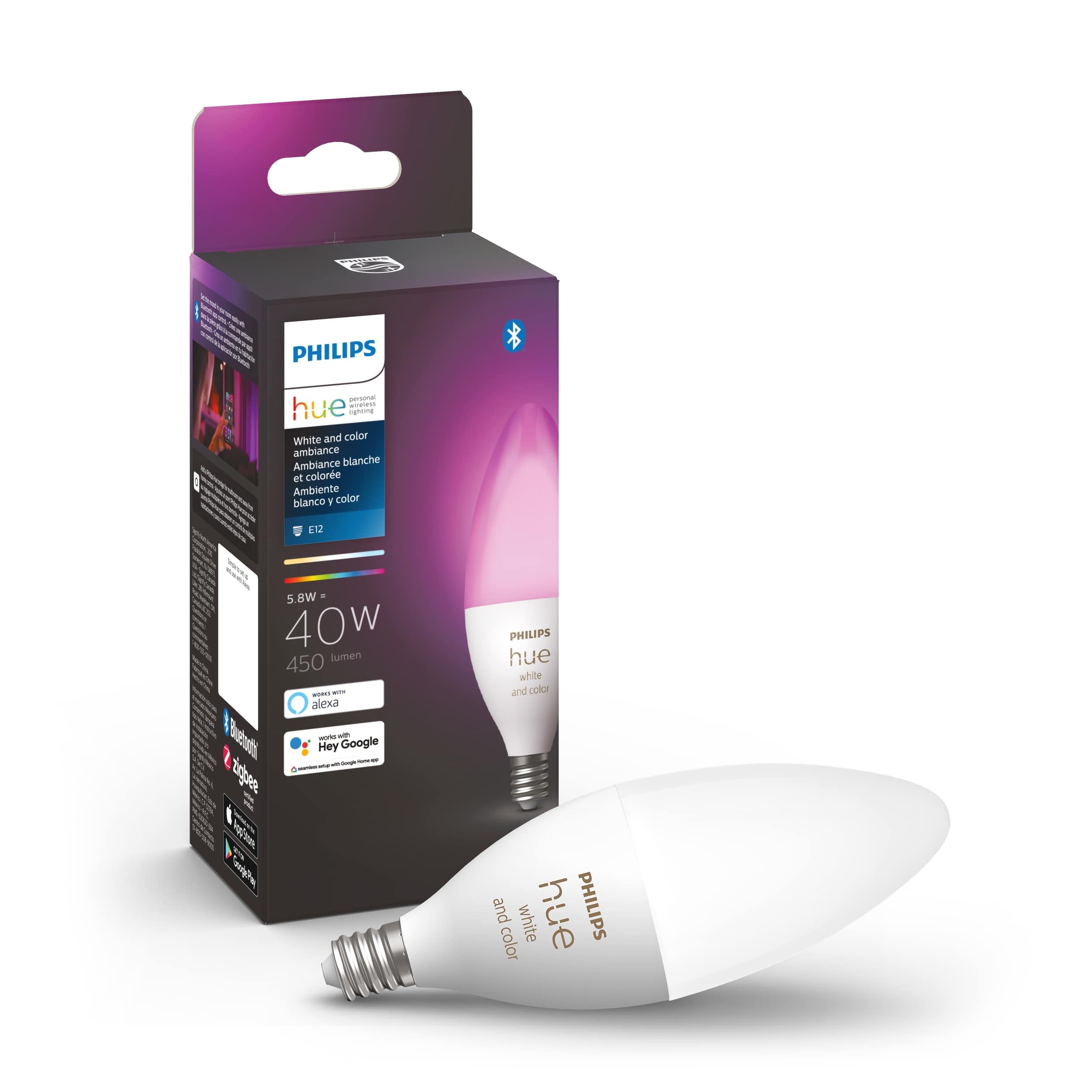 Bombilla Led Philips Hue Smart B39 De 40 W  Color Blanco  450 Lúmenes - Venta Internacional.