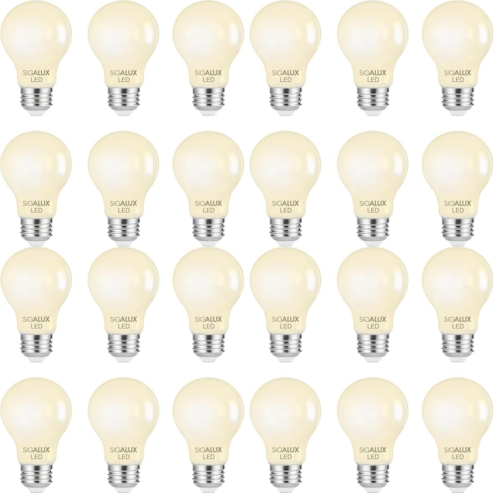 Bombillas Led Sigalux A19 Vintage Esmeriladas  Todas De Vidrio - Venta Internacional.