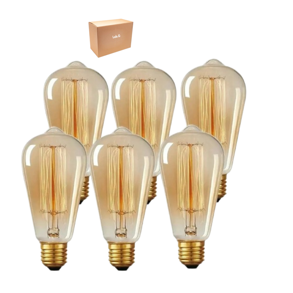 Foto 2 pulgar | 6pcs Focos Vintage Bombillas Vintage Led Luz E26 Lab.g  Luz Amarilla