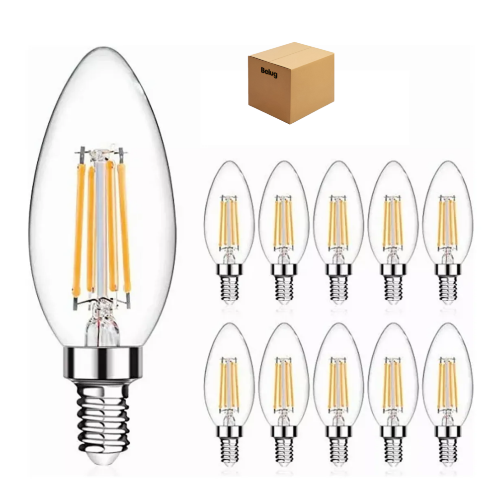 12 Foco Led Ahorradores Vintage E12 4w Equivalente 40w Blanco Frío Belug