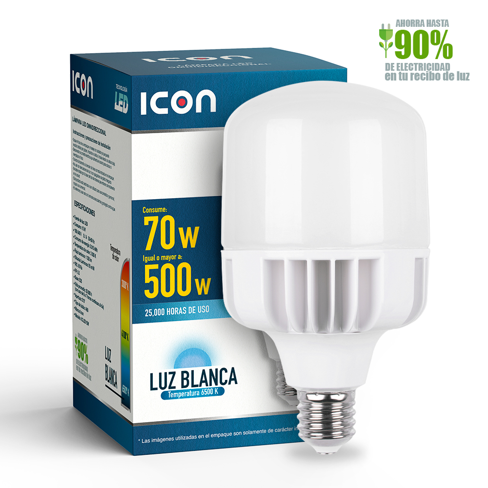 Foto 2 pulgar | Focos Led Icon Luz Blanca 70 W 2 Piezas