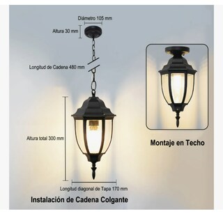 Foto 2 | Gosun Lámparas De Techo Hexágono Faroles Casa Decoración