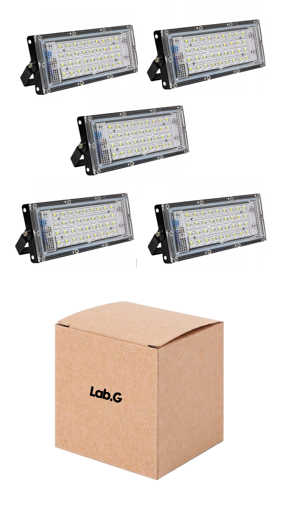 Foto 2 pulgar | Reflector Led 20w Luminario Exterior 5 Piezas