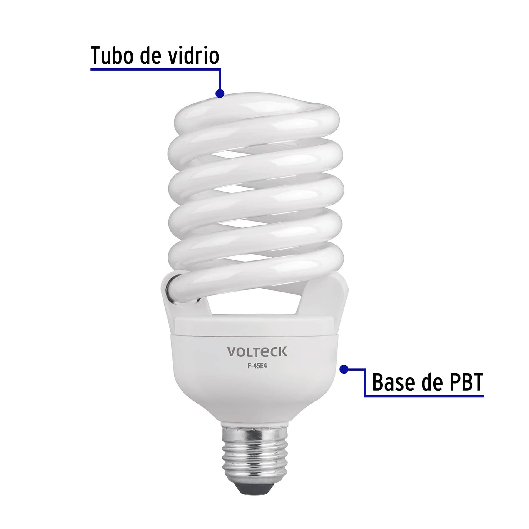 Foto 3 pulgar | Lámpara Espiral T4 45 W Alta Potencia Luz de Día Volteck