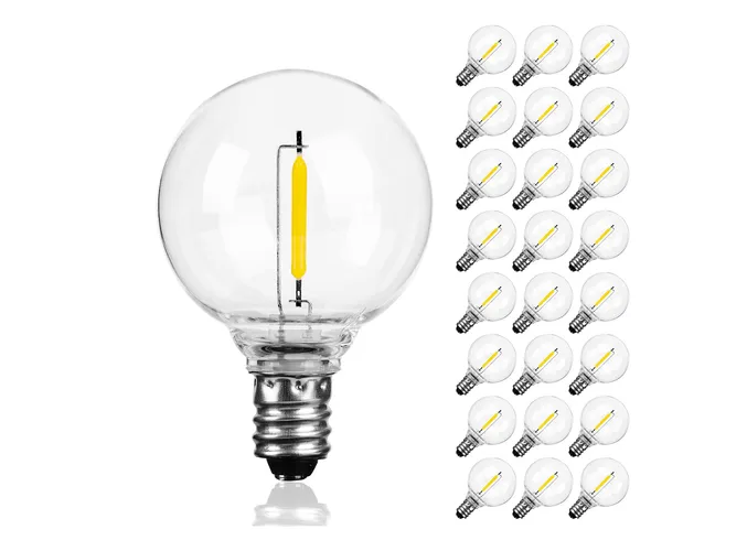 Xtellar 25pcs Focos Led Premium Para Guirnalda G40 - Iluminación De Alta Calidad Y Ahorro De Energía