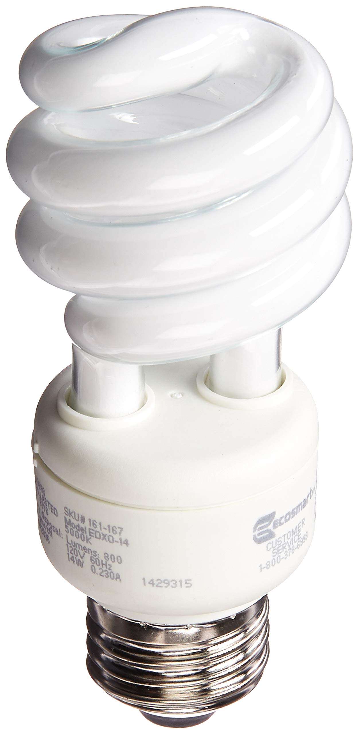 Bombilla Cfl Ecosmart De 13 W (60 W)  Luz Diurna  5000 K  Paquete De 4 - Venta Internacional.