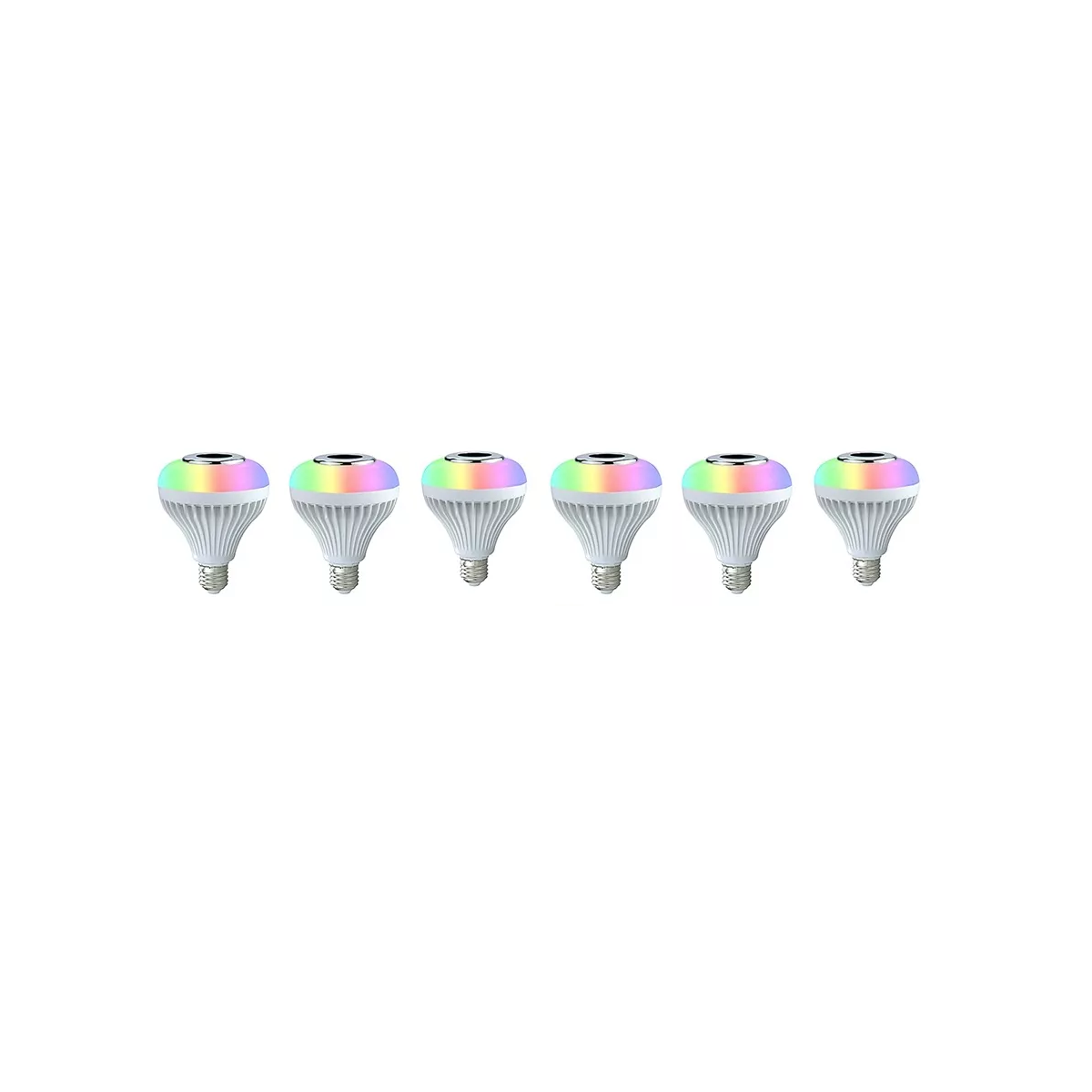 Set 6 Focos Bocina Led Inteligentes Ajustable Eo Safe Imports Esi-9534 Blanco