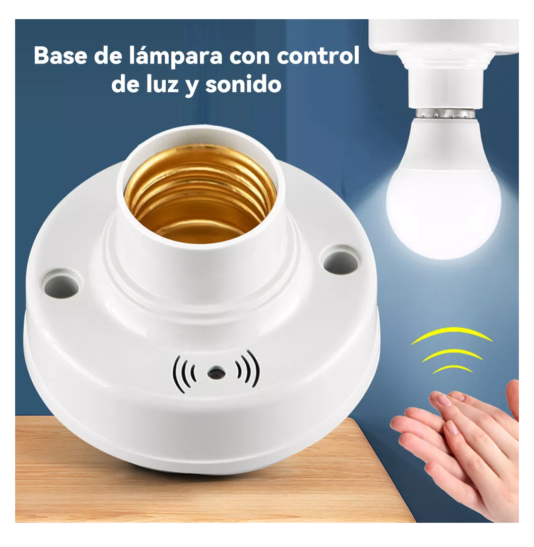 Foto 4 pulgar | Socket para Foco LabG con Interruptor de Sensor Blanco 6 Piezas