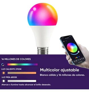 Foto 2 | Xtellar Foco Inteligente Led Rgb Controlado Por Voz Para Crear Ambientes Únicos – Compatible Con Alexa Y Google Assi