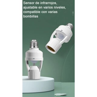 Foto 3 | 2 Porta Lámparas Sensor De Movimiento 360 Grados Eo Safe Imports Esi-19556 Blanco