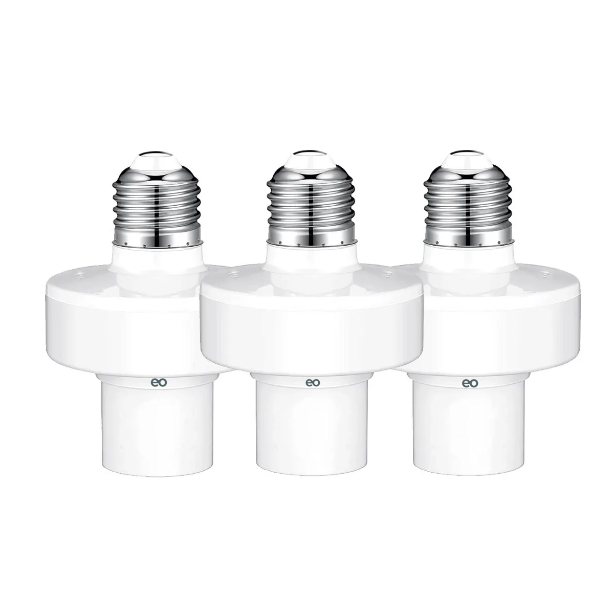 Foto 2 pulgar | 3pcs Socket Inteligente Wifi E27/e26 Adaptador De Foco Led Eo Safe Imports Esi-19554 Blanco