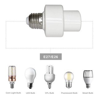 Foto 2 | 3pcs Socket Inteligente Wifi E27/e26 Adaptador De Foco Led Eo Safe Imports Esi-19554 Blanco