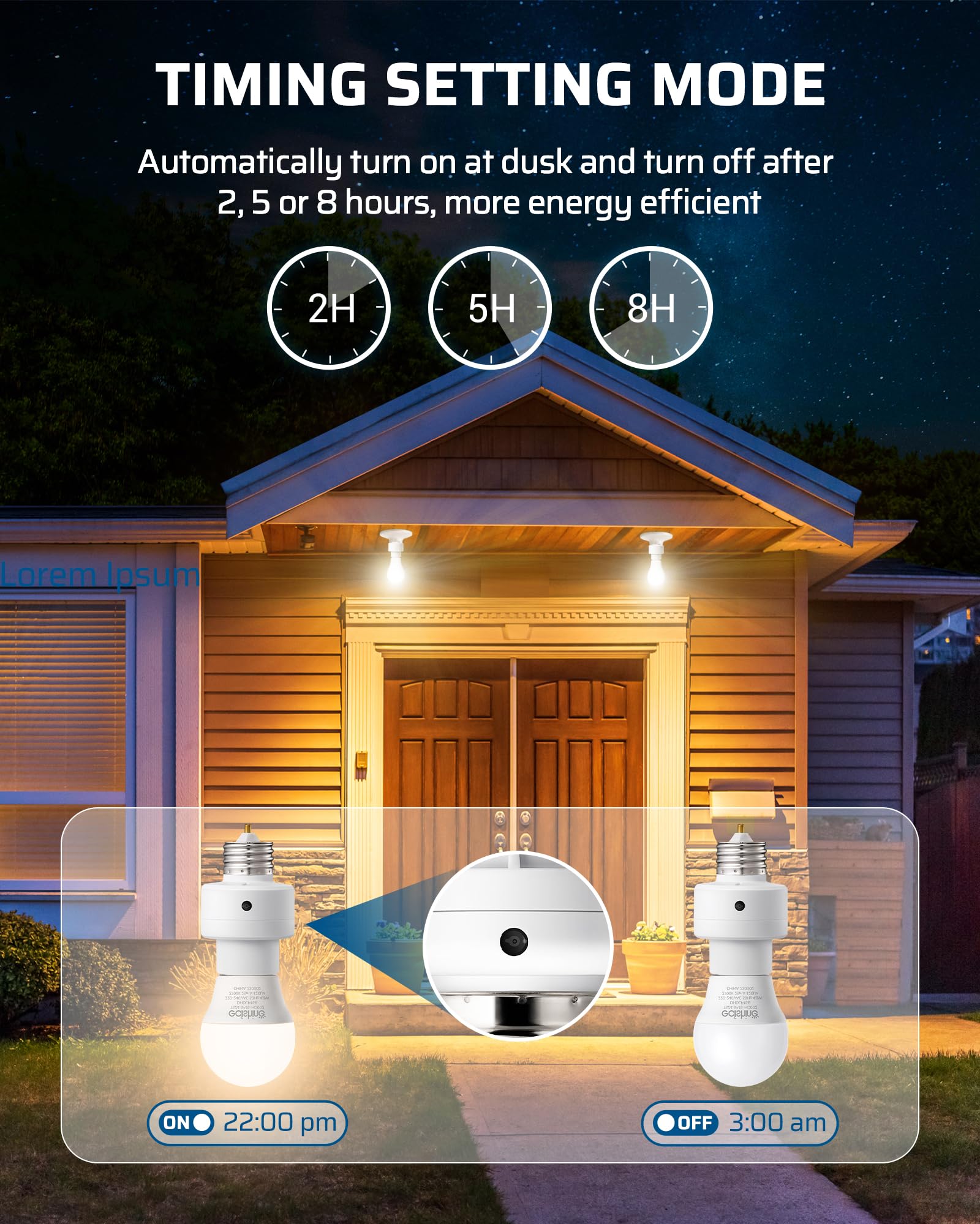 Foto 4 | Enchufe Para Sensor De Luz Dewenwils Dusk To Dawn E26/e27, Paquete De 2 - Venta Internacional.