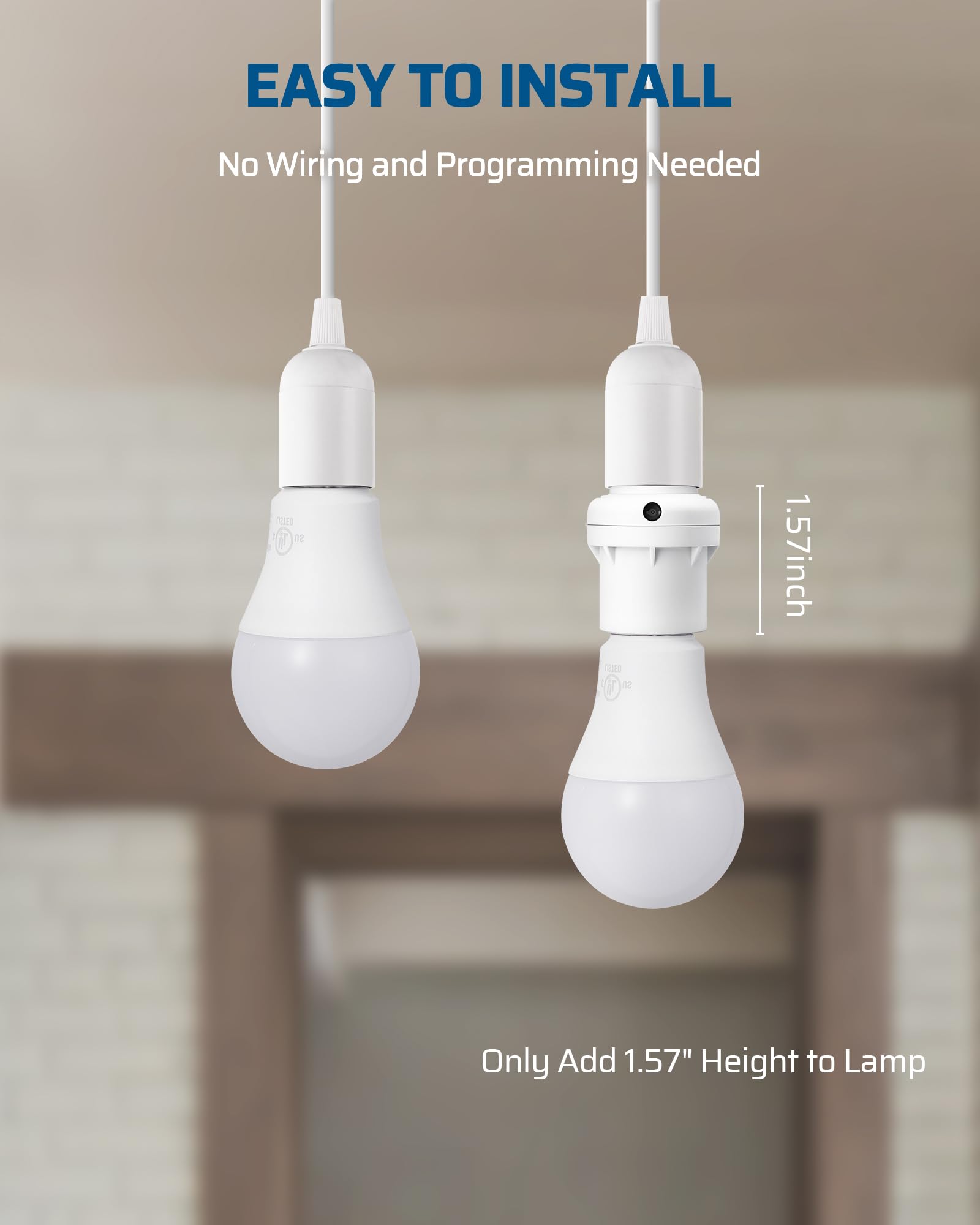 Foto 4 | Enchufe Para Sensor De Luz Dewenwils Dusk To Dawn E26/e27, Paquete De 4 - Venta Internacional.