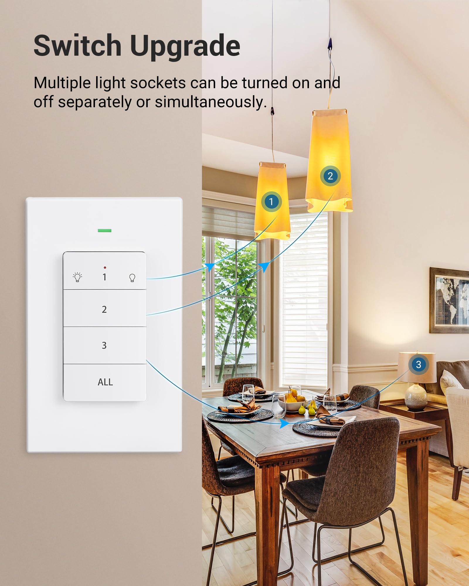 Foto 4 pulgar | Enchufe De Luz De Control Remoto Dewenwils Inalámbrico Con Alcance De 100 M - Venta Internacional.