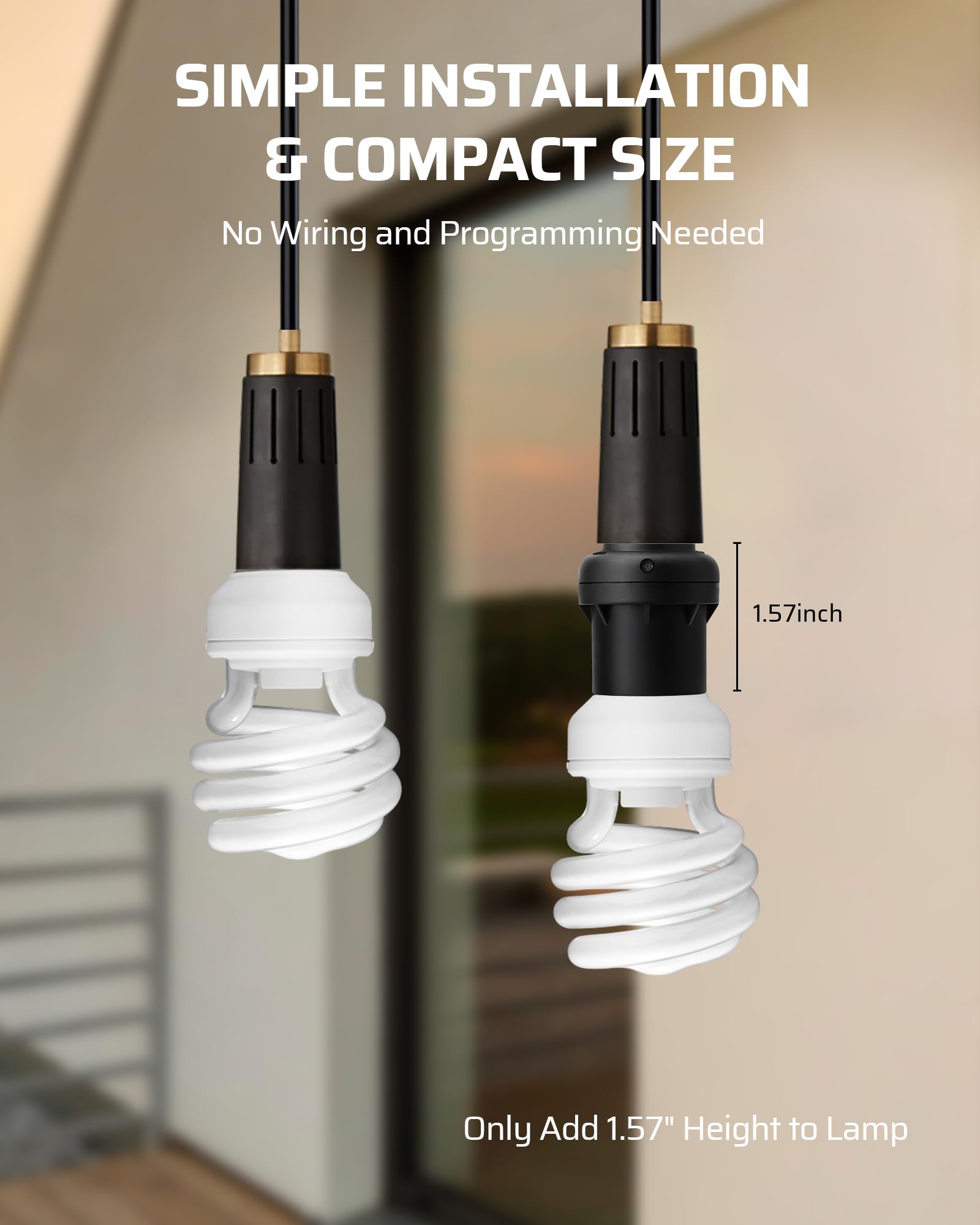 Foto 4 | Enchufe Para Sensor De Luz Dewenwils E26 E27 Dusk To Dawn, Paquete De 2 - Venta Internacional.