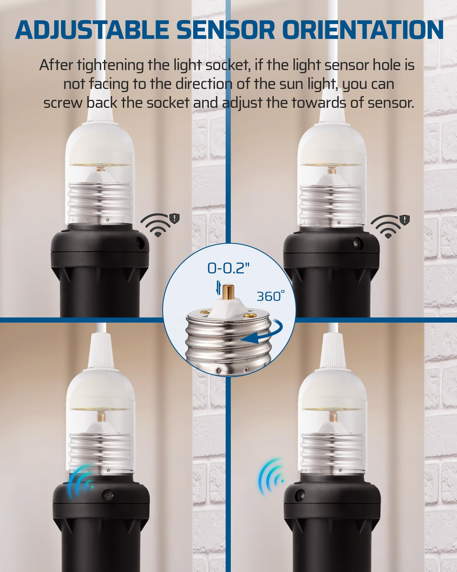 Foto 4 pulgar | Enchufe Para Sensor De Luz Dewenwils Dusk To Dawn E26/e27, Paquete De 2 - Venta Internacional.