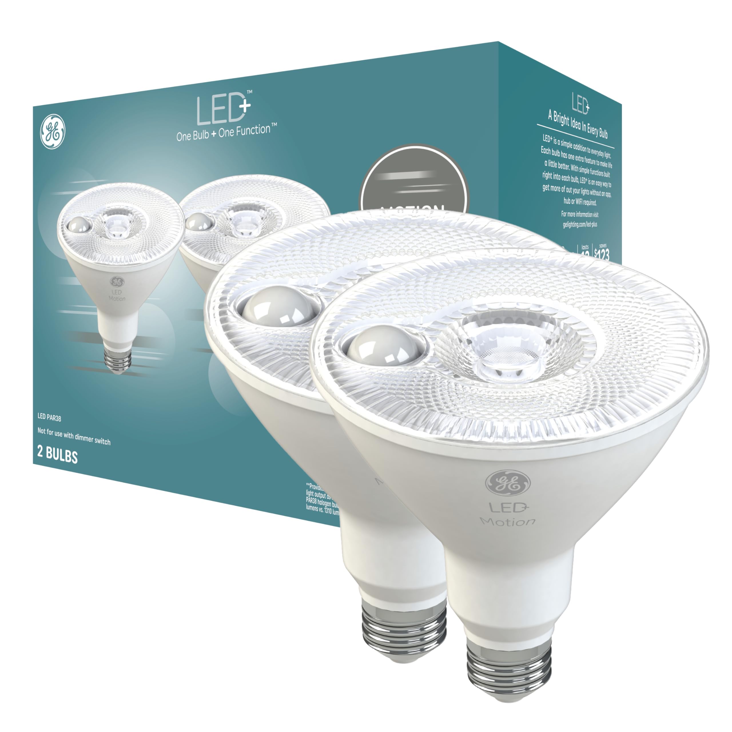 Foto 2 pulgar | Bombillas Led Ge Led+ Con Sensor De Movimiento 15 W Par38 (paquete De 2) - Venta Internacional.