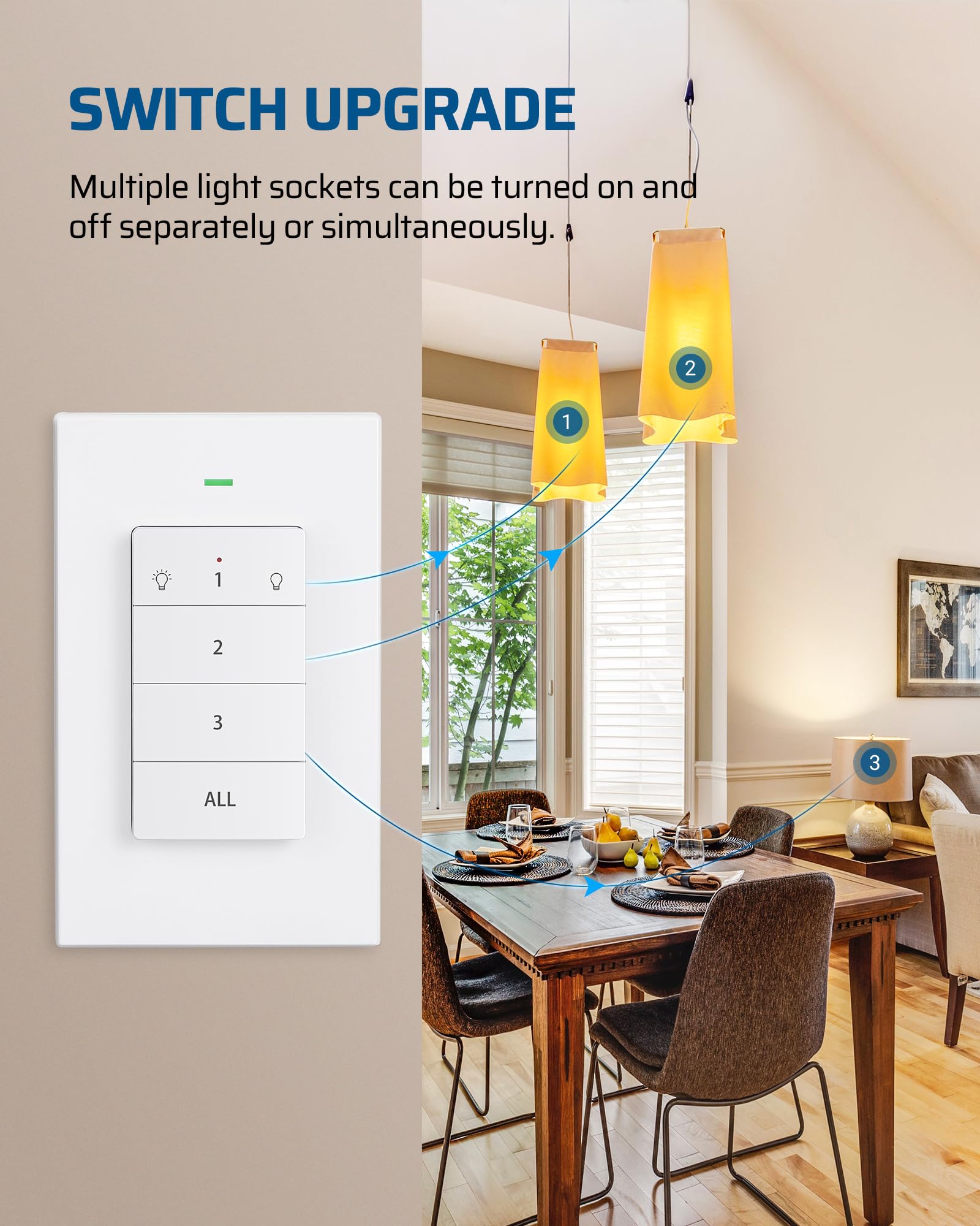 Foto 5 pulgar | Enchufe De Luz De Control Remoto Dewenwils Inalámbrico Con Alcance De 100 M - Venta Internacional.