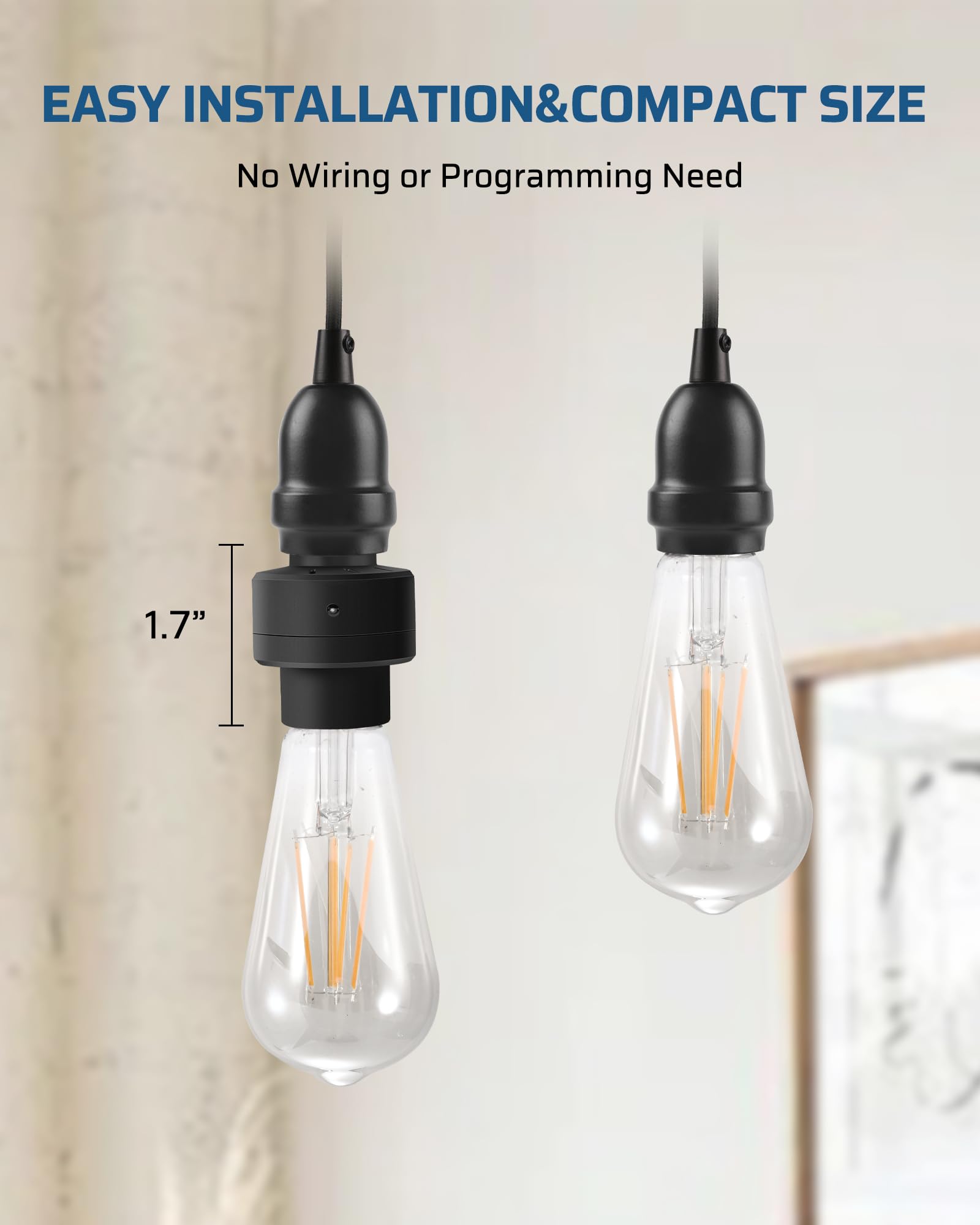 Foto 4 | Enchufe Para Sensor De Luz Dewenwils Dusk To Dawn Con Temporizador E26, Paquete De 2 - Venta Internacional.