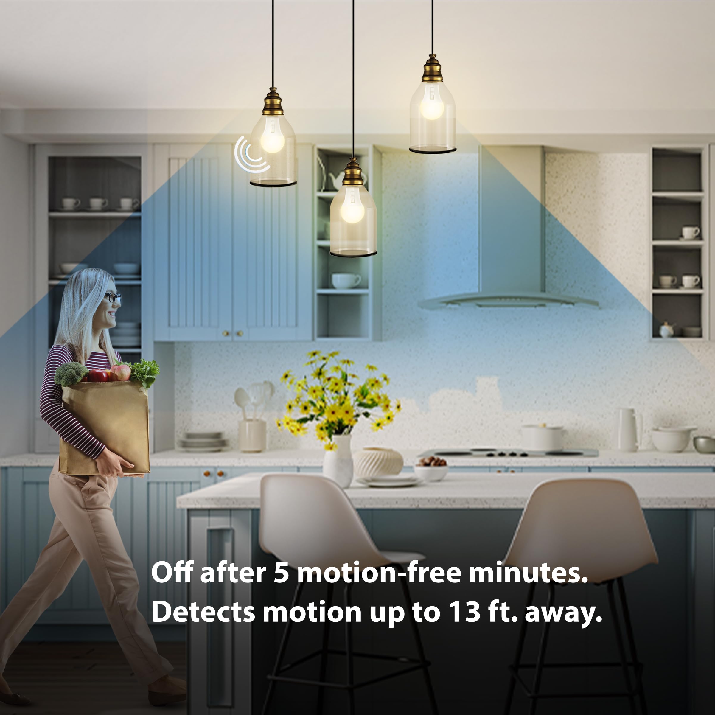 Foto 5 pulgar | Bombilla Led Con Sensor De Movimiento Feit Electric A21 15 W 1500 Lm - Venta Internacional.