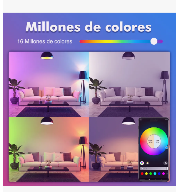 Foto 3 pulgar | Focos Xtellar Wifi Inteligentes Led Rgb 9w Alexa Google Home Bombilla Led E27