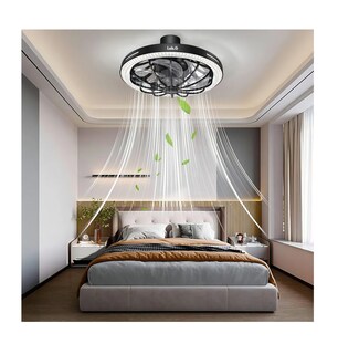 Foto 5 | Ventilador De Luz Con Mando A Distancia Negro