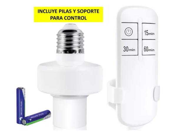 Foto 4 pulgar | Socket Inteligente Con Control Remoto Para Foco E27 Normal