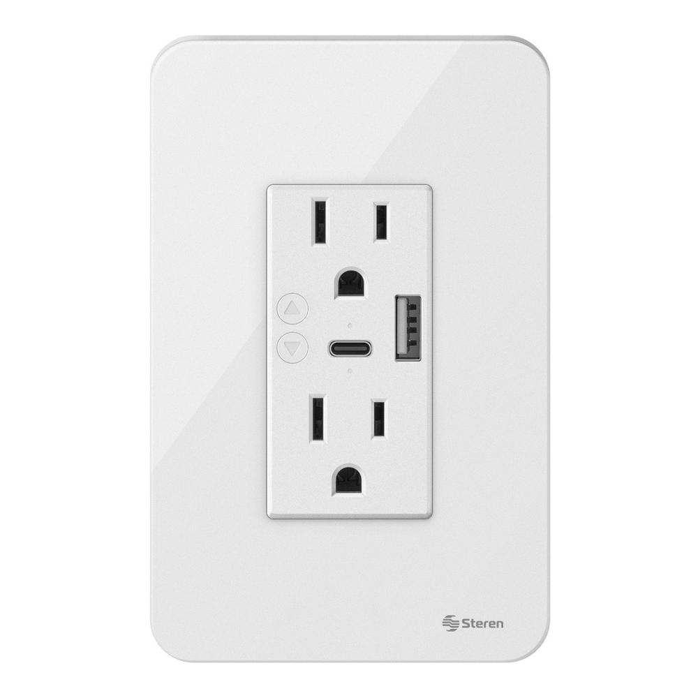 Foto 1 | Doble Contacto Wi-fi* Y Cargador Usb / Usb C, Con Placa Para Pared