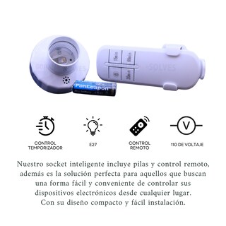 Foto 3 | Socket Inteligente Con Control Remoto Para Foco E27 Normal