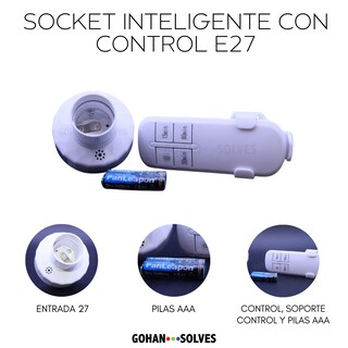 Foto 6 | Socket Inteligente Con Control Remoto Para Foco E27 Normal