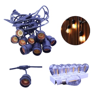 Foto 1 | Luces Para Jardín Exterior, Guirnalda Led 5 Metros Con 10 Sockets Base E26 / 27, Ahorro De Energía, Impermeabl