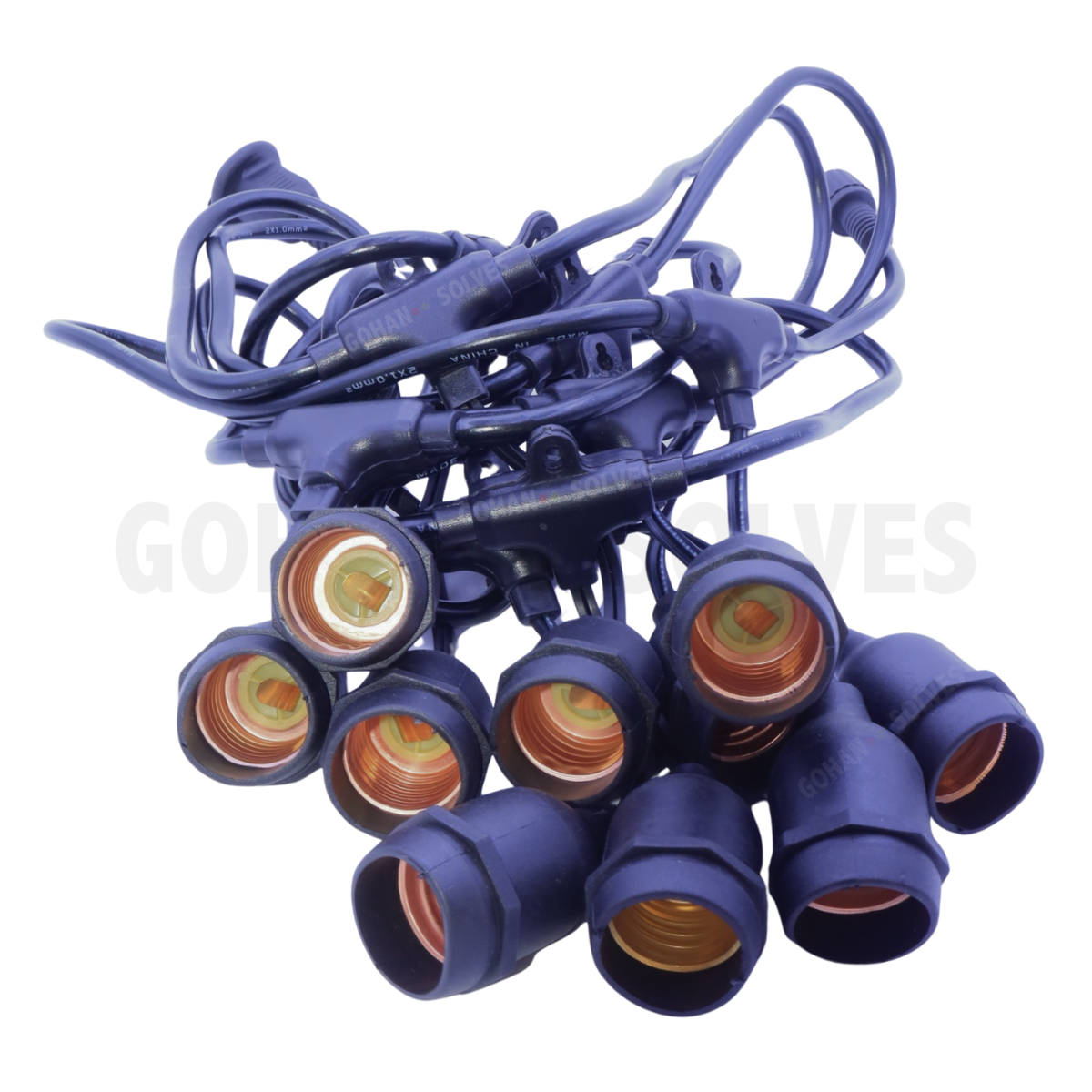 Foto 8 pulgar | Luces Para Jardín Exterior, Guirnalda Led 5 Metros Con 10 Sockets Base E26 / 27, Ahorro De Energía, Impermeabl