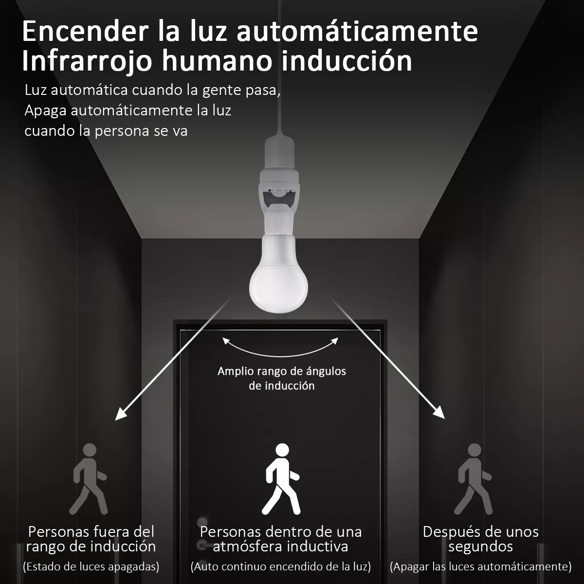 Foto 4 pulgar | Porta Lámpara Sensor De Movimiento 360° Grados Infrarrojo Eo Safe Imports Esi-14822 Blanco