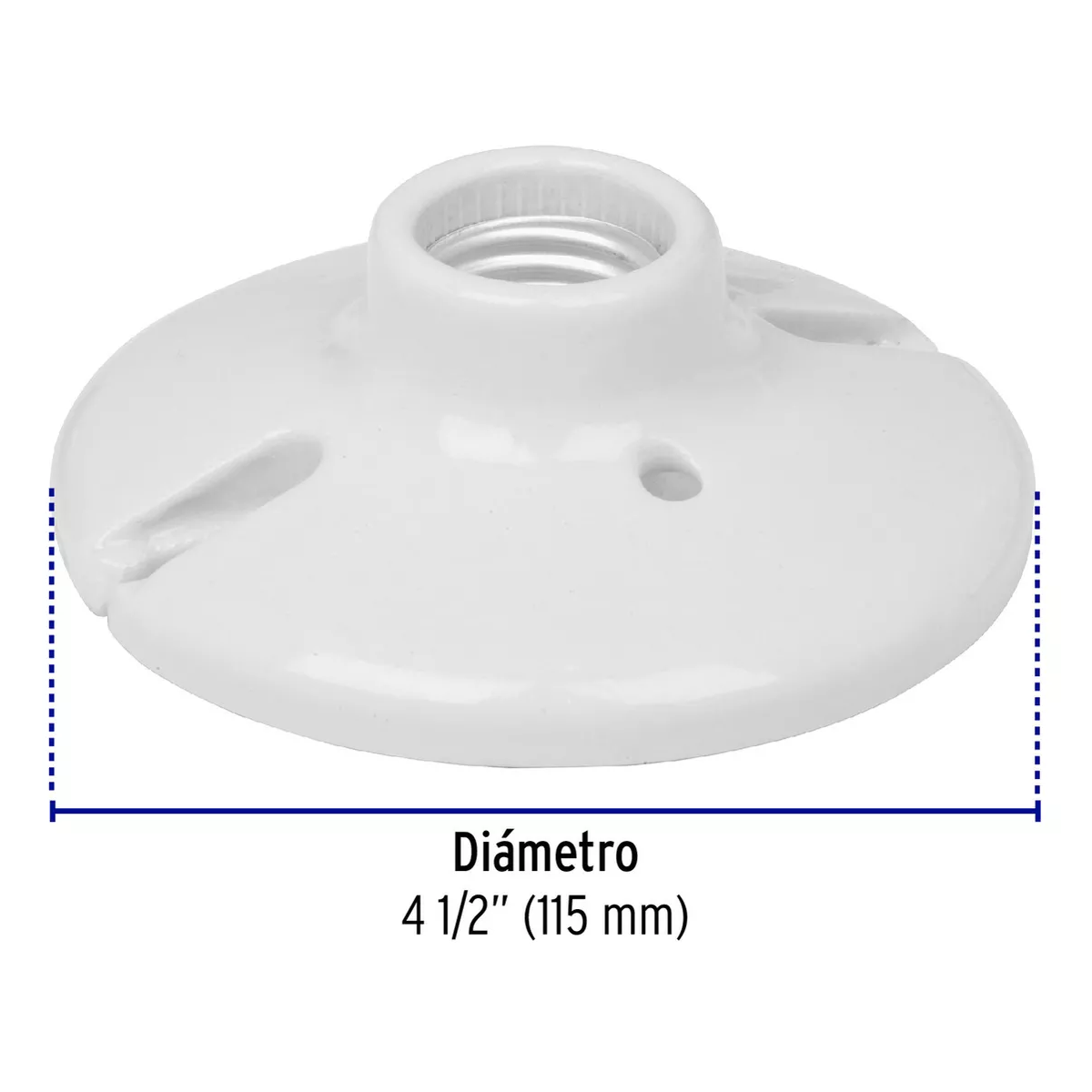 Foto 2 | Portalámpara Porcelana 4 1/2 Circular Eo Safe Imports Esi-17718 Blanco Paquete de 6