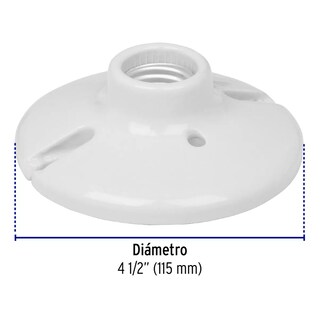 Foto 2 | Portalámpara Porcelana 4 1/2 Circular Eo Safe Imports Esi-17718 Blanco Paquete de 6