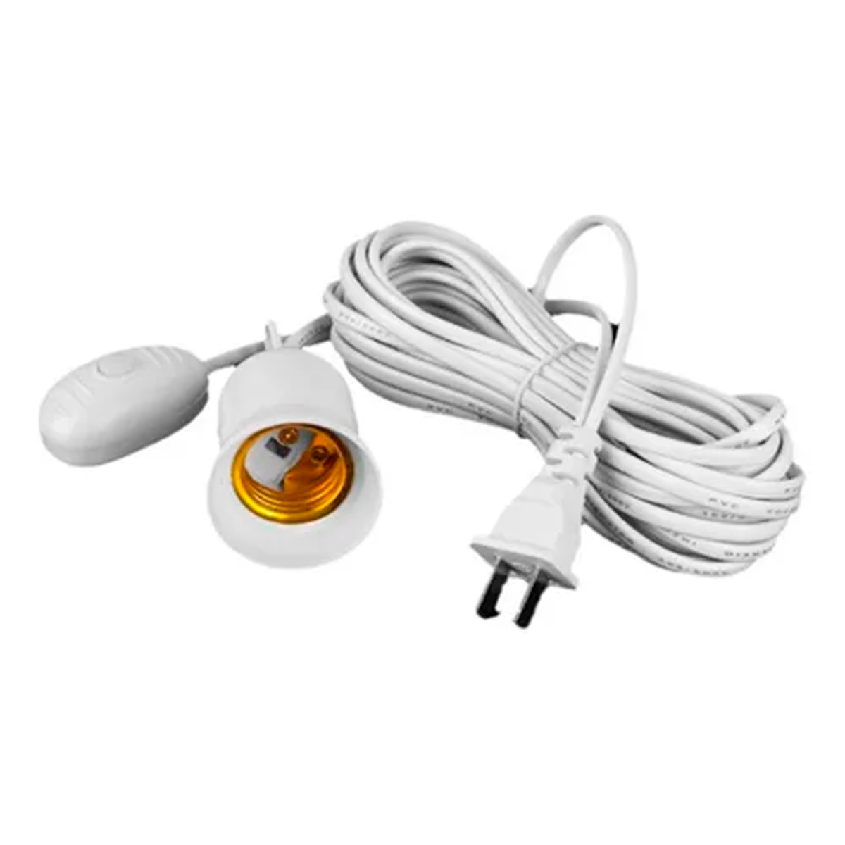 Foto 4 | Extensión Eléctrica Con Socket Para Foco De 2.5 Metros, Portalámpara Color Blanco