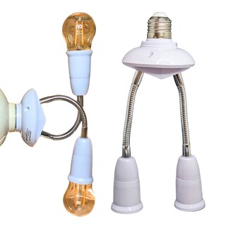 Foto 1 | Multi Socket Doble Brazo Flexible E27 120w Iluminación Moderna Ajustable Blanco Para Focos Led E Incandescentes B